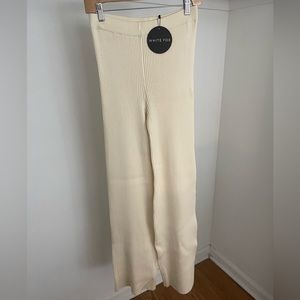 Cream knit pants - size M